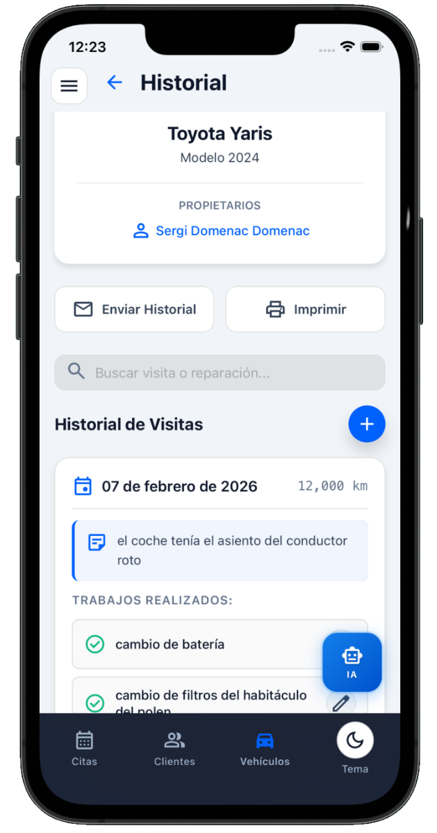 History Screen